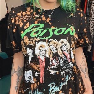 Poison Distressed Crop Tee